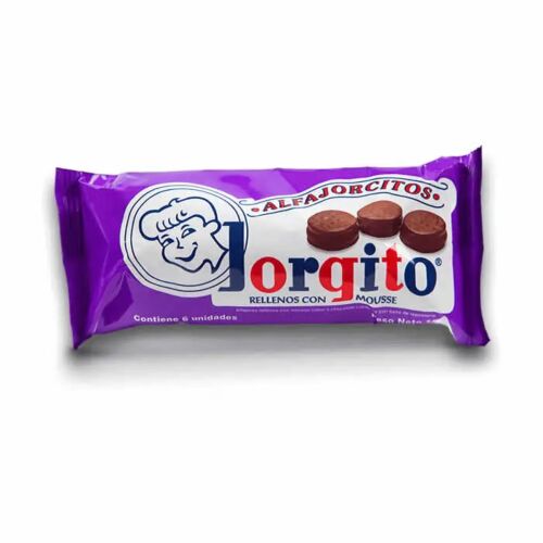 ALFAJORCITO JORGITO MOUSSE NEGRO x 6 UNIDADES
