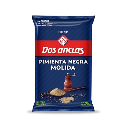 PIMIENTA DOS ANCLAS  NEGRA MOLIDA x 25 GR