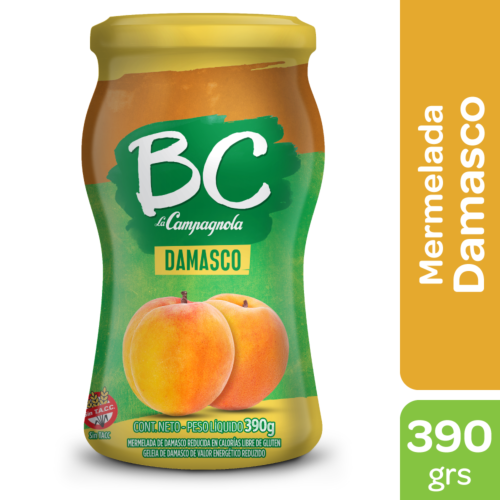 MERMELADA LA CAMPAGNOLA BC DAMASCO  x 390 GR