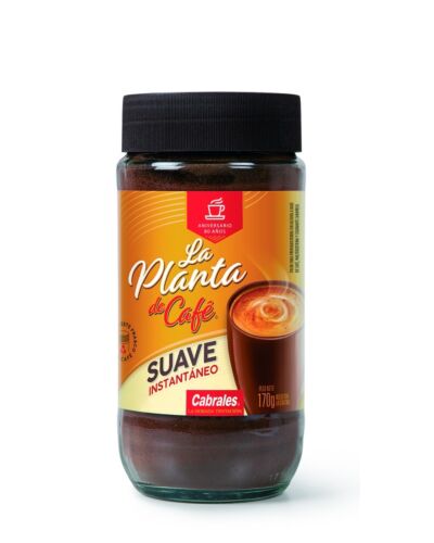 CAFE CABRALES INSTANTANEO LA PLANTA DE CAFE SUAVE FRASCO x 170 GR