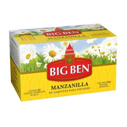 TE BIG BEN MANZANILLA x 25 SAQUITOS