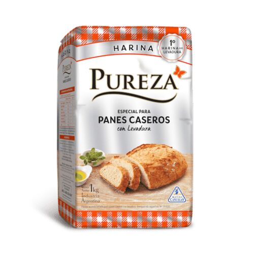 HARINA CON LEVADURA PUREZA PANES CASEROS x 1 KG