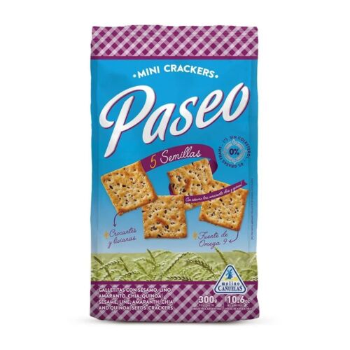 GALLETITAS PASEO CRACKERS 5 SEMILLAS x 300 GR