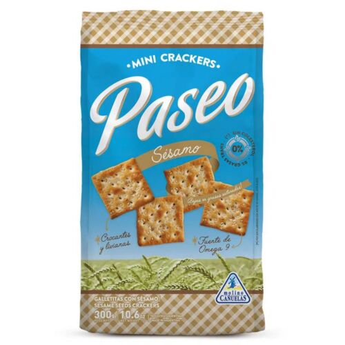 GALLETITAS PASEO CRACKERS CON SESAMO x 300 GR