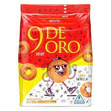 GALLETITAS 9 DE ORO ANILLOS VAINILLA x 120 GR