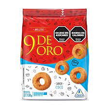 GALLETITAS 9 DE ORO ANILLOS COCO x 120 GR