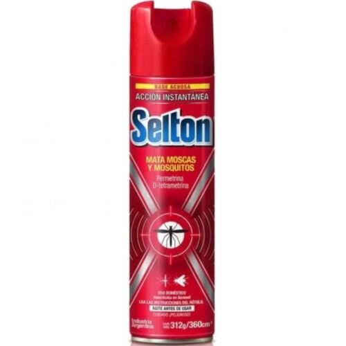 INSECTICIDA SELTON MATA MOSCAS Y MOSQUISTOS ROJO x 360 ML