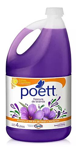 LIMPIADOR POETT DESINFECTANTE LAVANDA x 4 LT