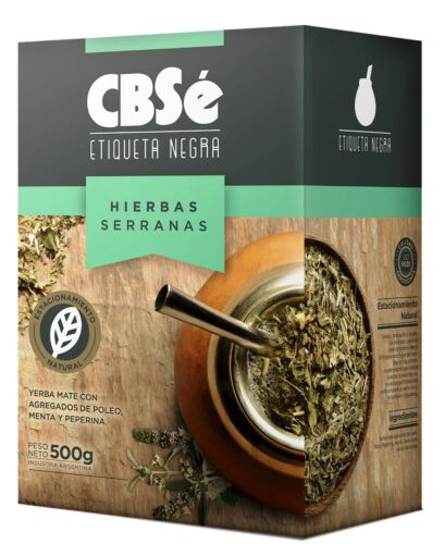 YERBA CBSE ETIQUETA NEGRA HIERBAS SERRANAS x 550 GR