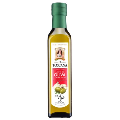 ACEITE DE OLIVA LA TOSCANA CON AJO x 250 ML