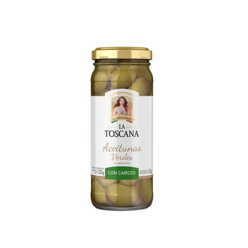 ACEITUNA LA TOSCANA VERDES  FRASCO x 200 GR