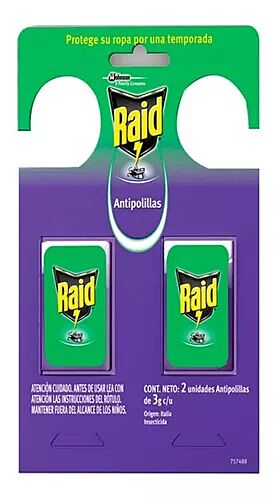 INSECTICIDA RAID POLILLA PERCHA x 2 UNIDADES