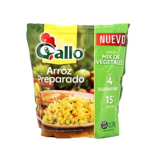 ARROZ GALLO PREPARADO MIX VEGETALES x 240 GR