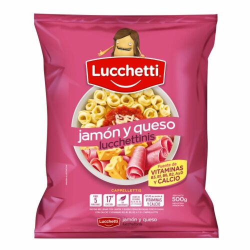 FIDEOS LUCCHETTI JAMON Y QUESO x 500 GR