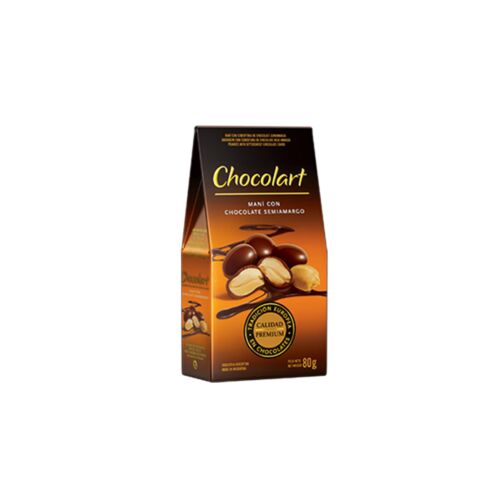 MANI CON CHOCOLATE CHOCOLART SEMIAMARGO X 80 GR