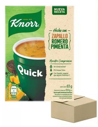 SOPA KNORR QUICK ZAPALLO x 5 SOBRES