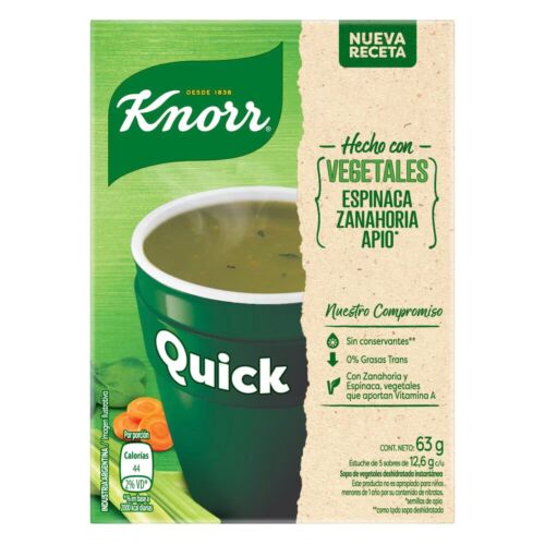 SOPA KNORR QUICK VEGETALES x 5 SOBRES