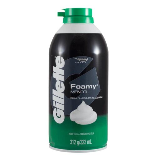 ESPUMA DE FOAMY GILLETTE MENTHOL x 312 GR