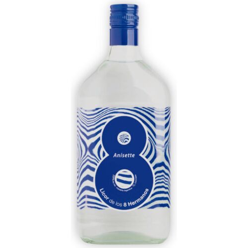 LICOR ANIS 8 HERMANOS AZUL x 1 LT