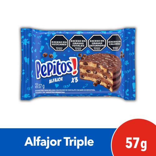 ALFAJOR PEPITOS TRIPLE x 57 GR