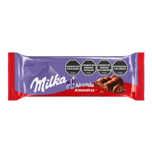 CHOCOLATE MILKA LEGER ALMENDRAS x 110 GR