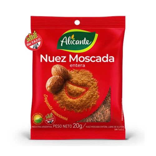 NUEZ MOSCADA ALICANTE EN GRANO x 20 GR