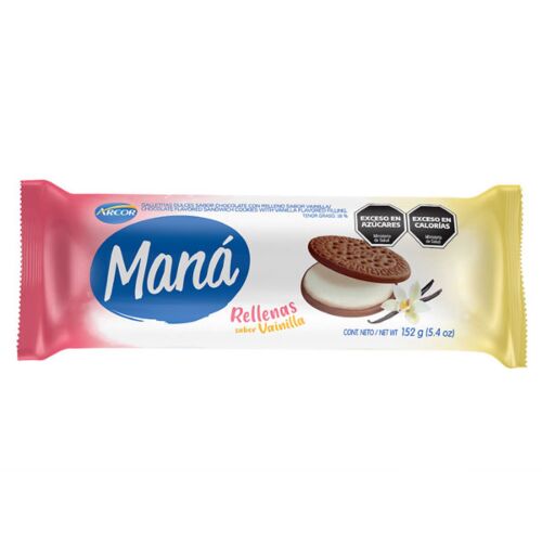 GALLETITAS MANA RELLENAS CON CHOCLATE x 152 GR