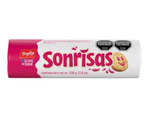 GALLETITAS SONRISAS FRAMBUESA x 108 GR
