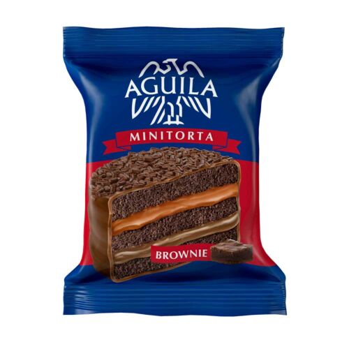 ALFAJOR AGUILA MINITORTA BROWNIE x 74 GR