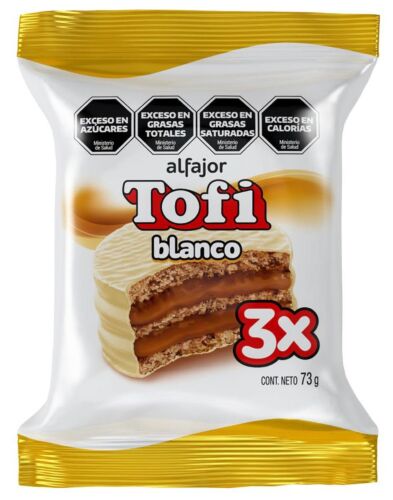 ALFAJOR TOFI TRIPLE BLANCO x 73 GR
