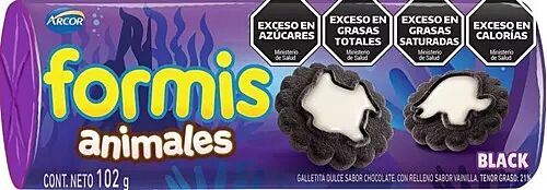 GALLETITAS FORMIS CHOCOLATE VAINILLA x 102 GR