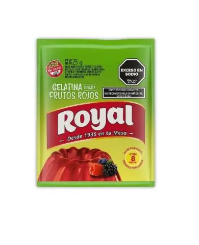 GELATINA ROYAL FRUTOS ROJOS LIGHT x 25 GR