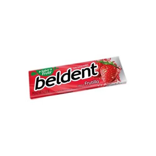 CHICLE BELDENT FRUTILLA x 10 GR
