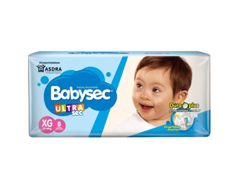 PAÑAL BABYSEC ULTRASOFT XG x 8 U