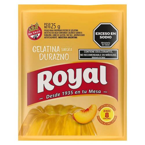 GELATINA ROYAL DURAZNO x 25 GR
