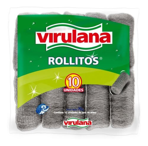 LANA DE ACERO VIRULANA ROLLITOS 70 GR
