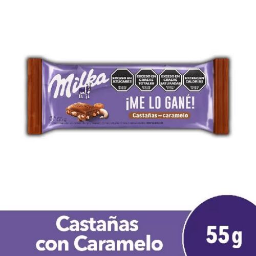 CHOCOLATE MILKA CASTAÑA CARAMELO x 55 GR