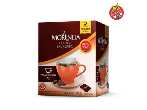 CAFE LA MORENITA CLASICO SAQUITOS x 20 UNIDADES