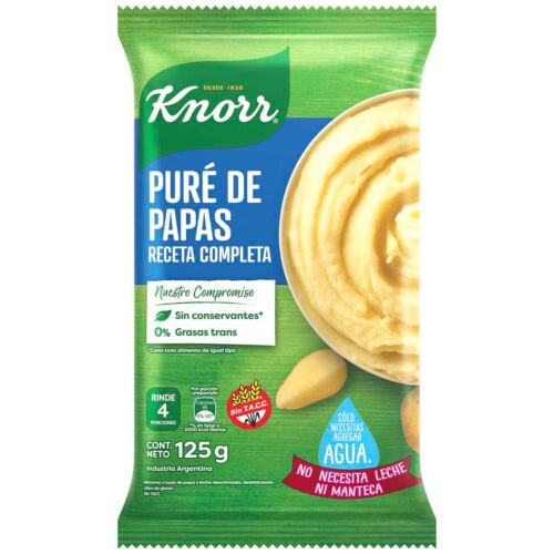 PURE DE PAPAS KNORR RECETA COMPLETA x 125 GR