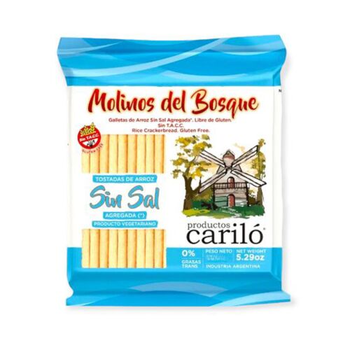 TOSTADAS MOLINOS DEL BOSQUE SIN SAL x 150 GR