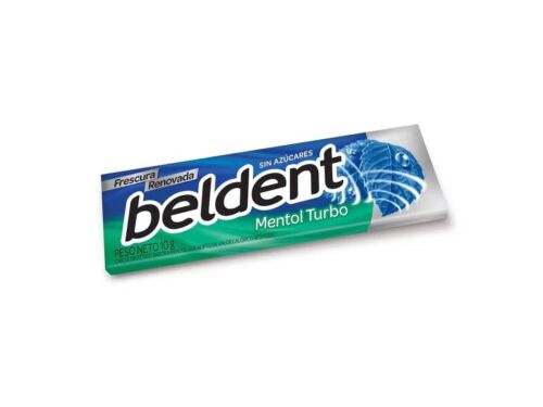 CHICLE BELDENT MENTOL TURBO x 10 GR
