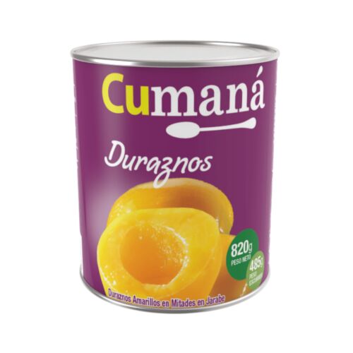 DURAZNO CUMANA MITADES x 820 GR