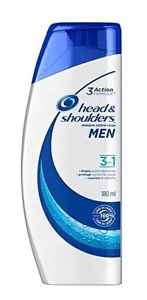 SHAMPOO HEAD & SHOULDERS 3 EN 1 x 180 ML