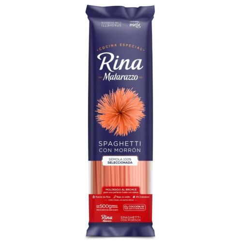 FIDEOS MATARAZZO RINA SPAGHETTI MORRON x 500 GR