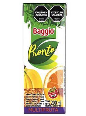 JUGO BAGGIO PRONTO MULTIFRUTAL x 200 ML