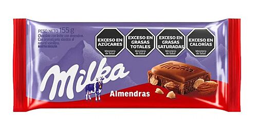 CHOCOLATE MILKA ALMENDRAS x 155 GR
