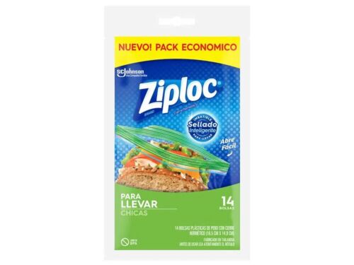 BOLSA ZIPLOC LLEVAR PEQUEÑA x 14 UNIDADES