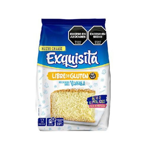 BIZCOCHUELO EXQUISITA VAINILLA SIN GLUTEN x 450 GR