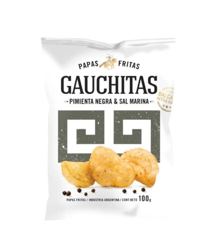 PAPAS FRITAS GAUCHITAS PIMIENTA NEGRA x 100 GR