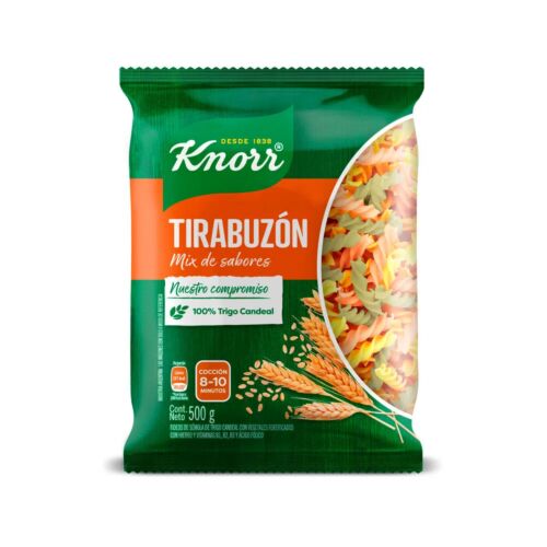 FIDEOS KNORR TIRABUZON CON VEGETALES x 500 GR